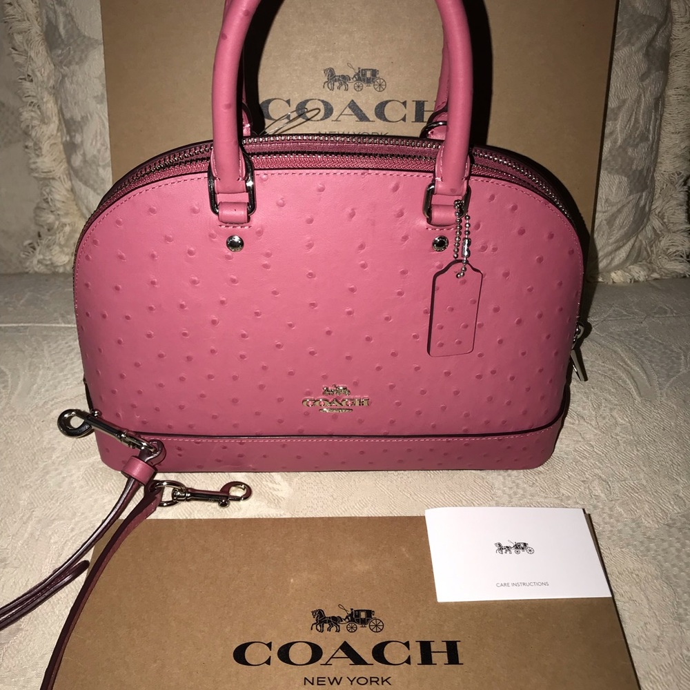 COACH Ostrich embossed Handbag & Wallet set - Picture 2 of 8